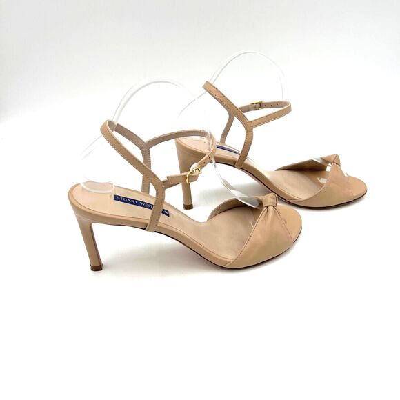 Stuart Weitzman Gloria 80 Nude Stiletto Heels Party Clean Girl - Picture 2 of 9
